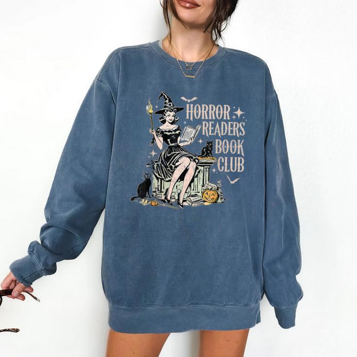 Retro Scary Horror Readers Book Club Spooky Halloween Comfort Colors Sweatshirt