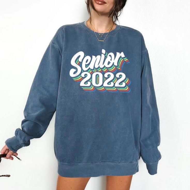 Retro Senior Class Of 2022 Men Women Graduation 90's Grad Comfort Colors Sweatshirt