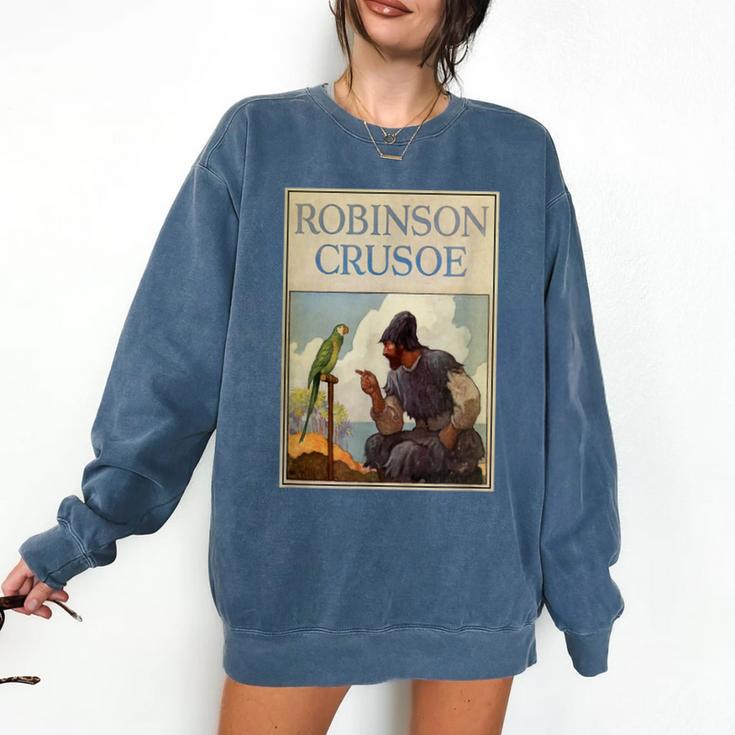 Robinson Crusoe Book Cover 1920 Comfort Colors Sweatshirt