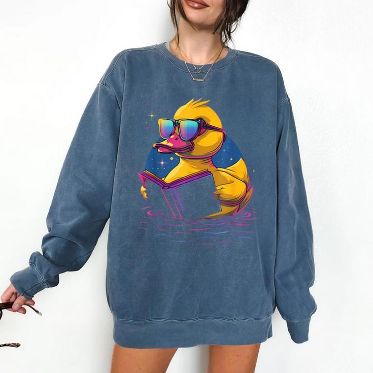 Rubber Duck Rubber Duckie Reading Book Rubber Duckling Comfort Colors Sweatshirt