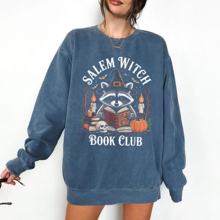 Salem Witch Book Club Raccoon Halloween Comfort Colors Sweatshirt