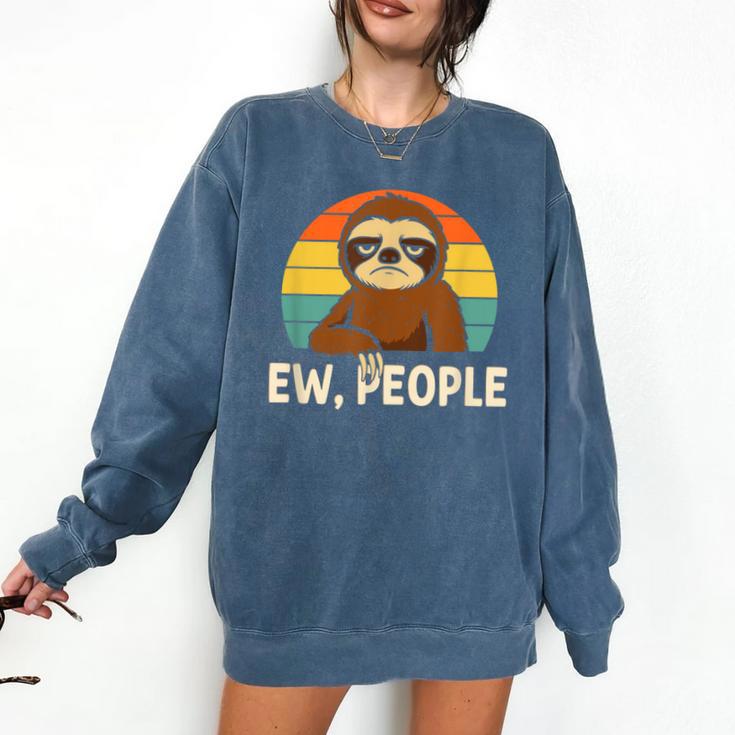 Sarcastic Sloth Introvert Anti Social Comfort Colors Sweatshirt