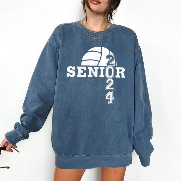 Senior Class Of 2024 Volleyball Seniors School Graduation Comfort Colors Sweatshirt