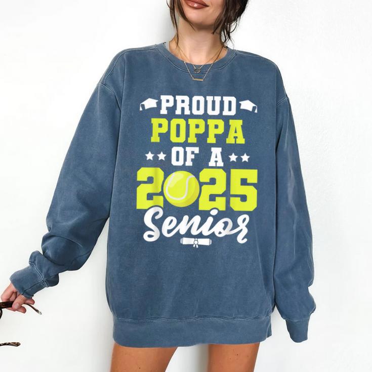 Senior Poppa 2025 Tennis Class Of 2025 Graduation Comfort Colors Sweatshirt