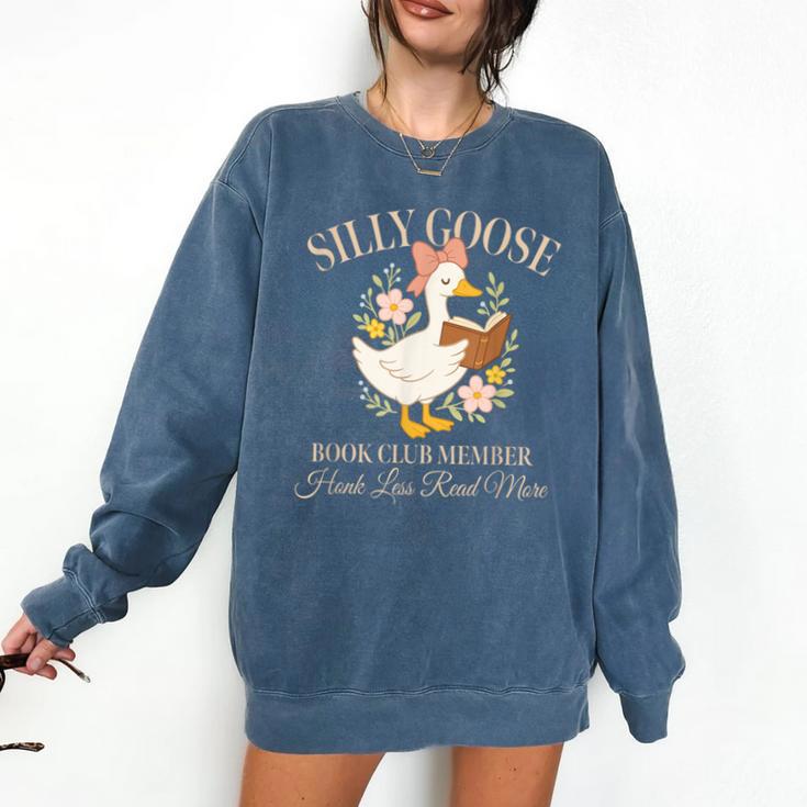 Silly Goose Book Club Member Reading Lover Comfort Colors Sweatshirt