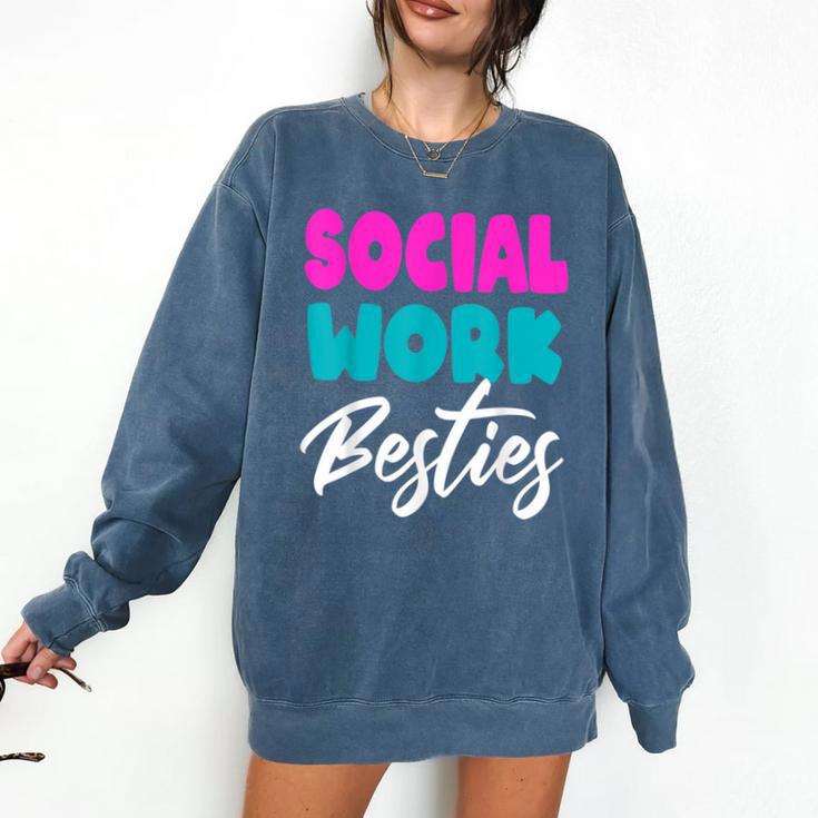 Social Worker Work Coworkers Best Friend Graduation MSW Comfort Colors Sweatshirt