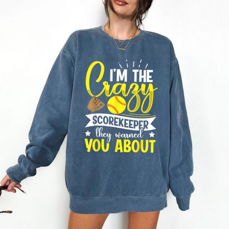 Softball Scorekeeper For a Score Book Keeper Comfort Colors Sweatshirt