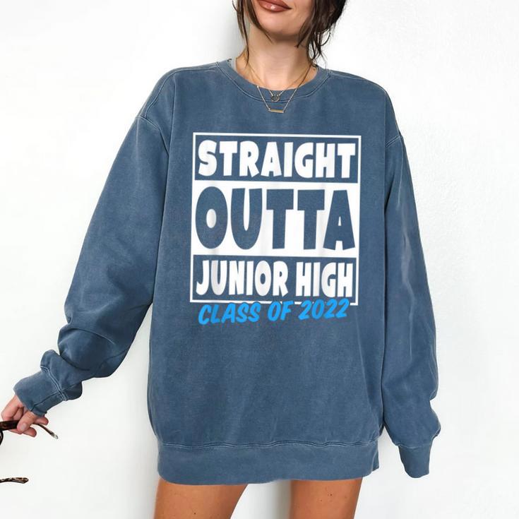 Straight Outta Junior High School Graduation Class Of 2022 Comfort Colors Sweatshirt