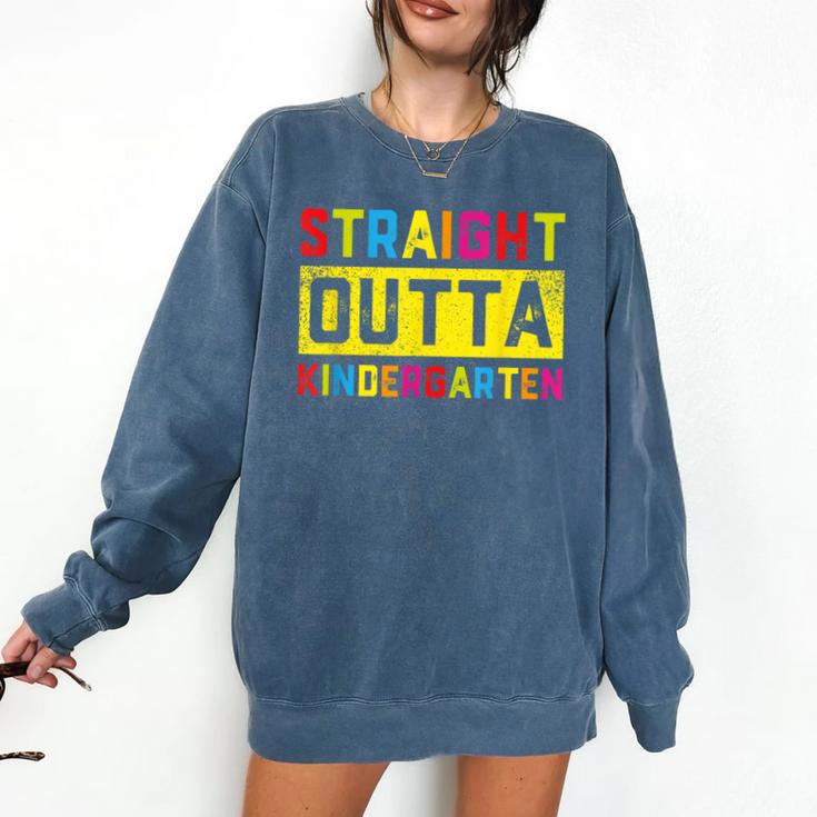 Straight Outta Kindergarten TShirt Graduation Kid Comfort Colors Sweatshirt