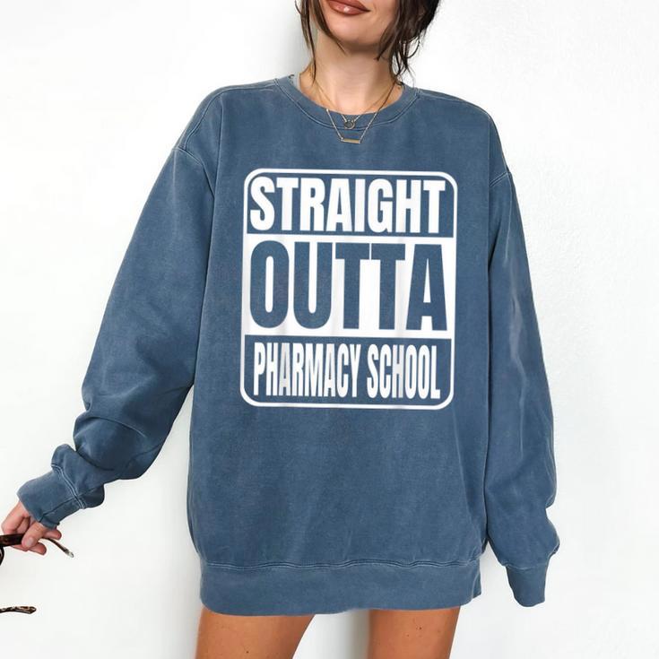 Straight Outta Pharmacy School Class 2025 Pharma Graduation Comfort Colors Sweatshirt