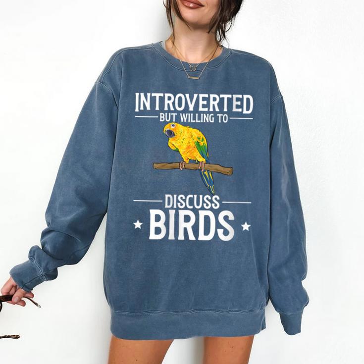 Sun Conure Introvert Parrot Bird Sun Conure Comfort Colors Sweatshirt