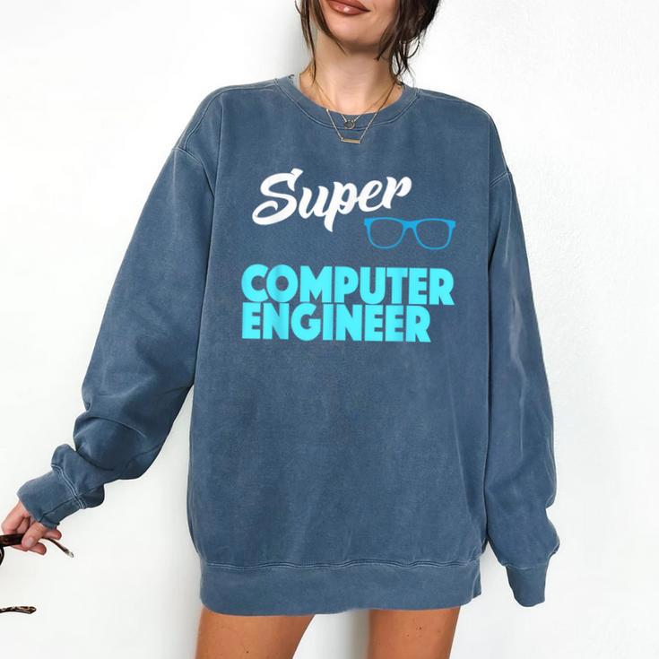 Super Computer Engineer New Job Graduation Comfort Colors Sweatshirt