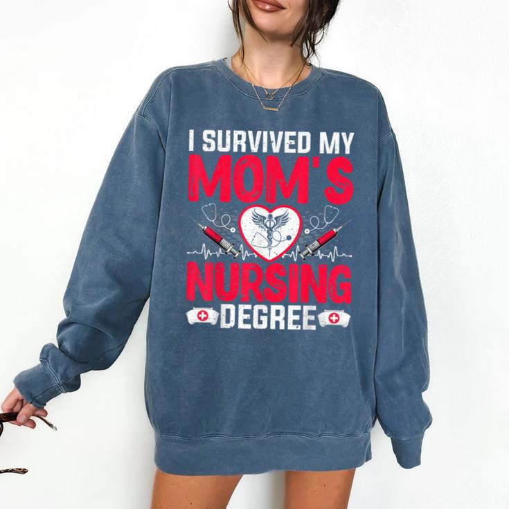 I Survived My Mom’s Nursing Degree Nurse Nursing Graduation Comfort Colors Sweatshirt