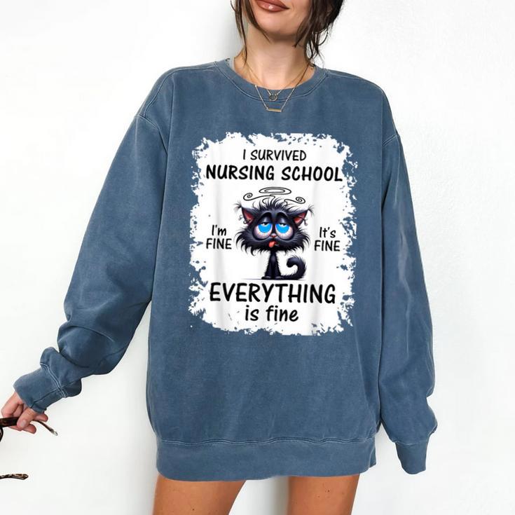 I Survived Nursing School Graduation 2025 Comfort Colors Sweatshirt