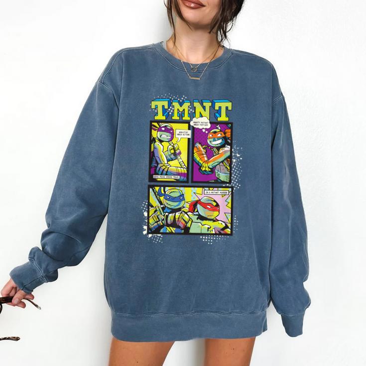Teenage Mutant Ninja Turtles Retro Neon Comic Book Panels Comfort Colors Sweatshirt
