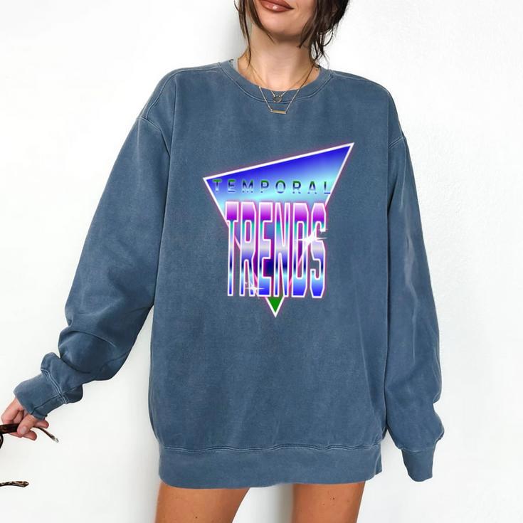Temporal Trends Vaporwave Style Retro Nostalgia Look Comfort Colors Sweatshirt