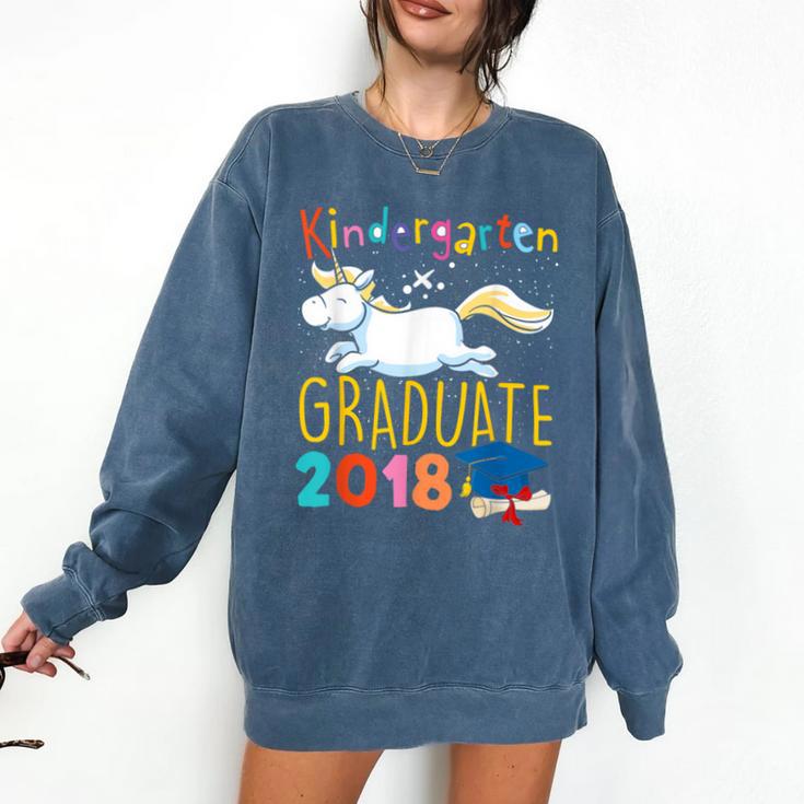 Unicorn Kindergarten Graduation Shirt Girls Comfort Colors Sweatshirt