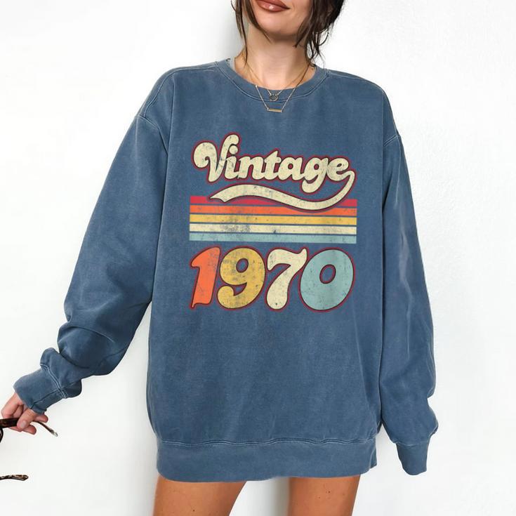Vintage 1970 Birthday Retro Style 70's Born Nostalgia Outfit Comfort Colors Sweatshirt