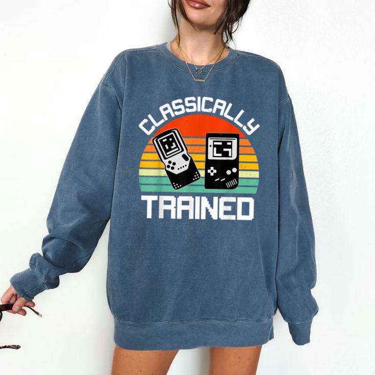 Vintage Retro Classically Trained Video Game 90s Nostalgia Comfort Colors Sweatshirt