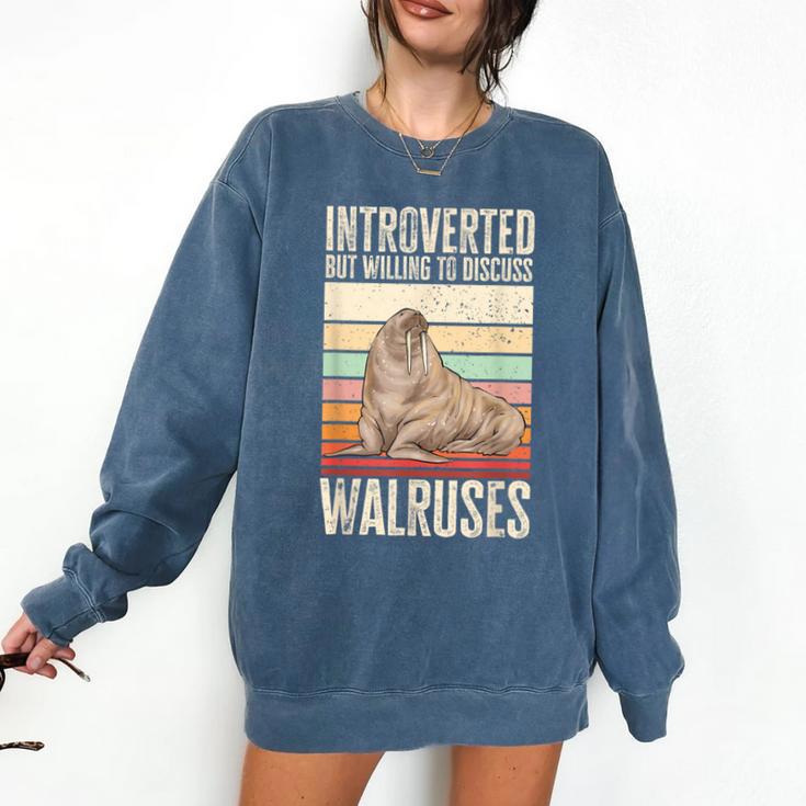 Walrus Lover Introvert Walrus Comfort Colors Sweatshirt