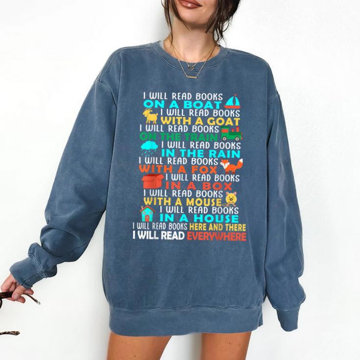 I Will Read Books On A Boat Kids Reading Read Books Comfort Colors Sweatshirt