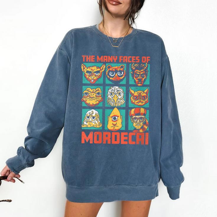Women's DCC Many Faces Of Mordecai Grid Gamer Series Book Comfort Colors Sweatshirt