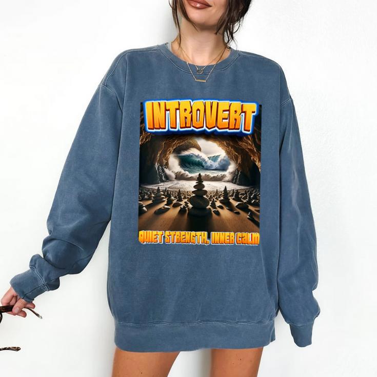 World Introvert Day Quiet Strength Inner Calm Comfort Colors Sweatshirt