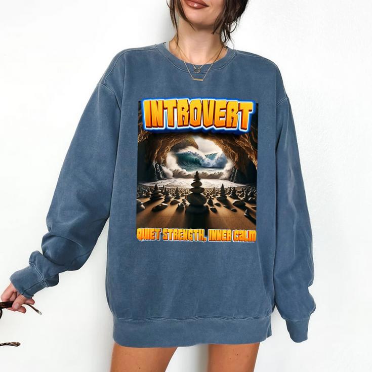 World Introvert Day Quiet Strength Inner Calm Comfort Colors Sweatshirt