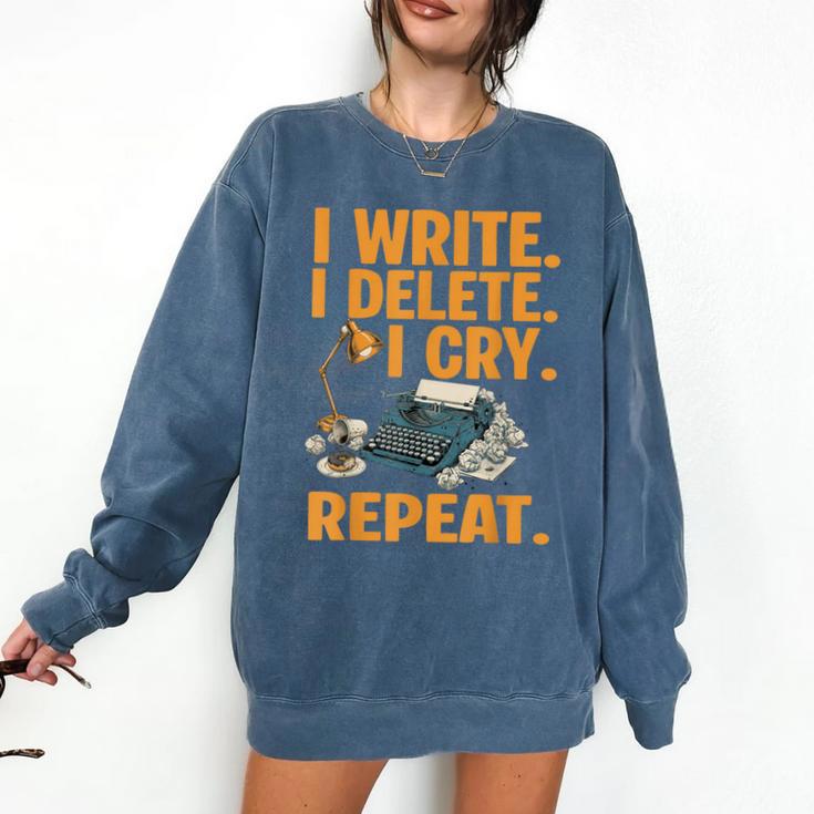 I Write Book Writer Author Book Writing Novelist Comfort Colors Sweatshirt