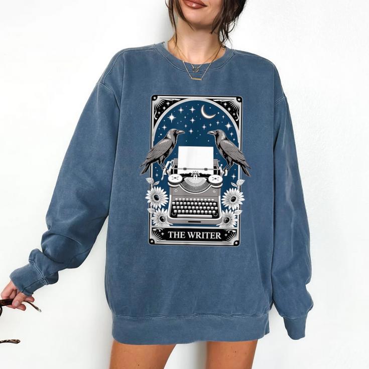 The Writer Typewriter Crow Writing Journalist Book Writer Comfort Colors Sweatshirt