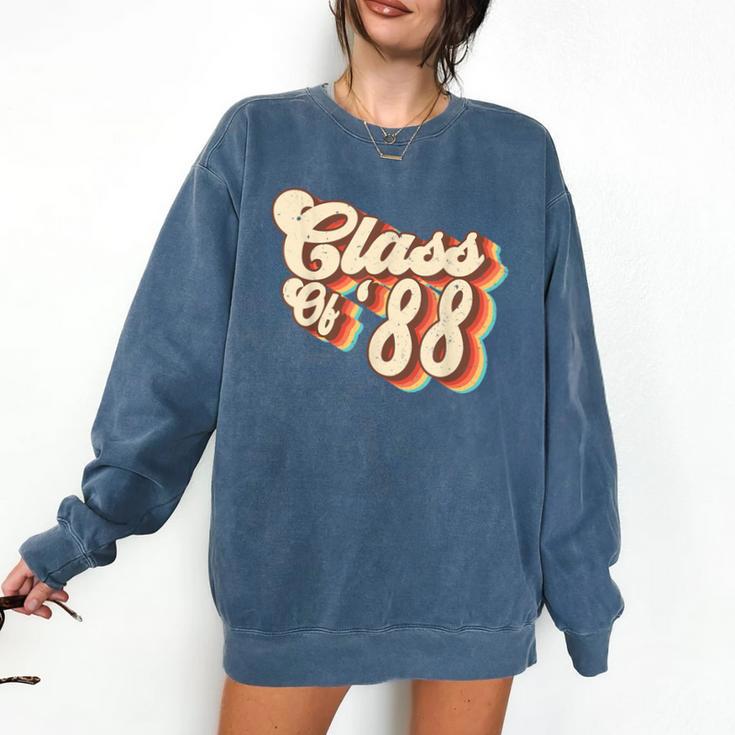 1988 Class Reunion Retro Class Of 88 High School Graduation Comfort Colors Sweatshirt