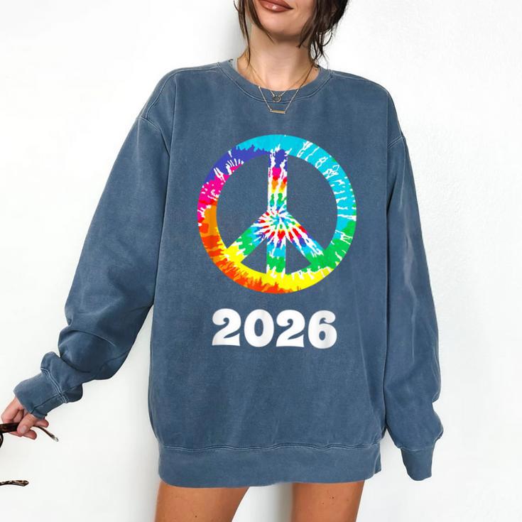 2026 Graduation Class Year Tie Dye Peace Sign Graduate Shirt Comfort Colors Sweatshirt