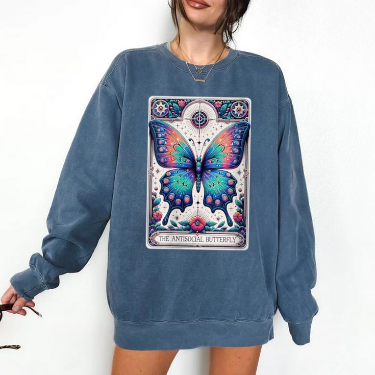 Antisocial Butterfly Introvert Distressed Comfort Colors Sweatshirt Antisocial Butterfly Introvert Distressed Comfort Colors Sweatshirt