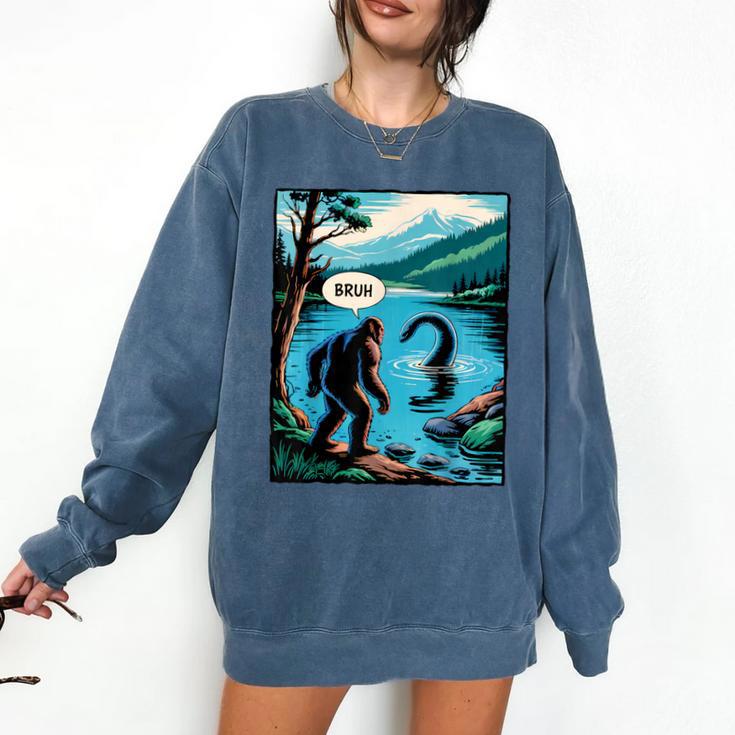 Bigfoot Sasquatch Loch Ness Monster Introvert Bruh Comfort Colors Sweatshirt Bigfoot Sasquatch Loch Ness Monster Introvert Bruh Comfort Colors Sweatshirt