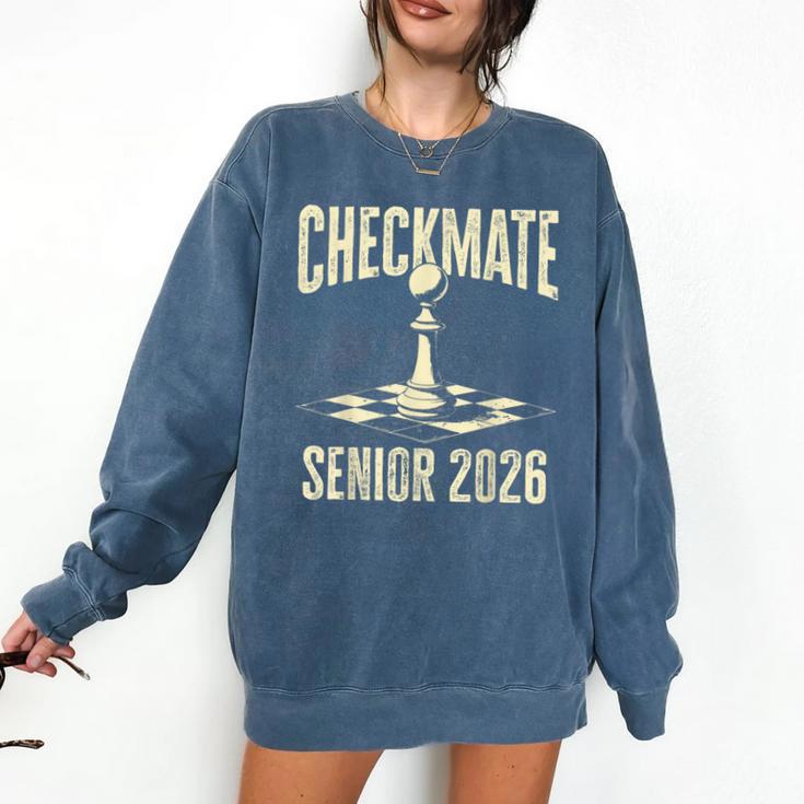 Checkmate Senior 2026 Chess Piece Class Of 2026 Graduation Comfort Colors Sweatshirt