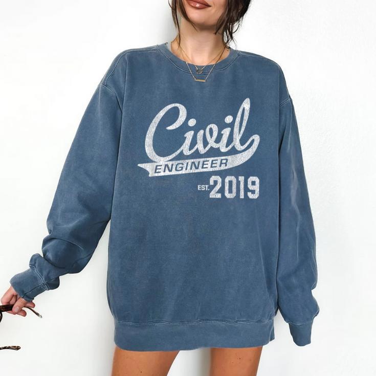 Civil Engineer Est 2019 Graduation Comfort Colors Sweatshirt