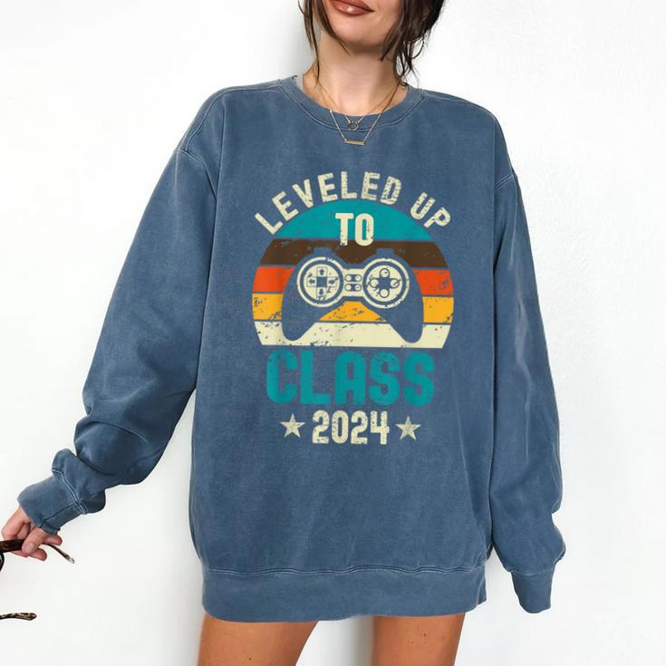 Class Of 2024 Senior Graduation Leveled Up Gamer Class 2024 Comfort Colors Sweatshirt