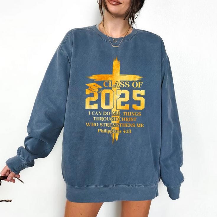 Class Of 2025 Christian Graduation Senior Graduate Men Women Comfort Colors Sweatshirt