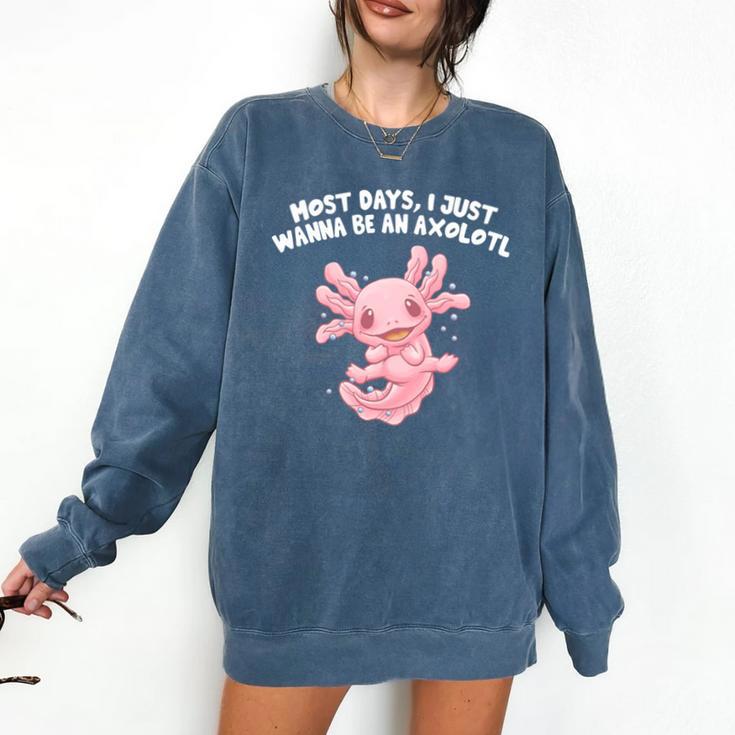 Most Days I Just Wanna Be An Axolotl Salamander Introvert Comfort Colors Sweatshirt