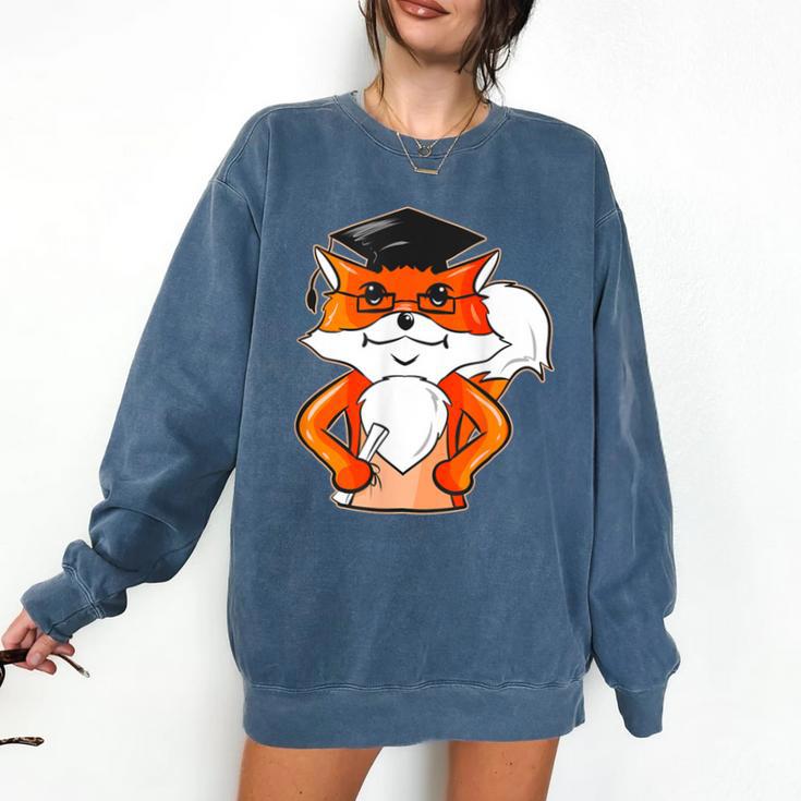 Graduation Fox School Bachelor Master Doctor Study Comfort Colors Sweatshirt