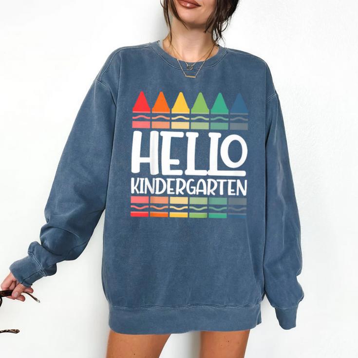 Hello Kindergarten First Day Back To School Graduation Comfort Colors Sweatshirt