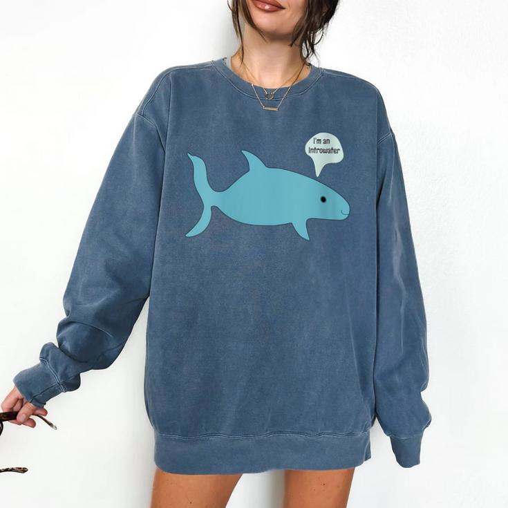 I'm An Introwater Cute Whale I'm An Introvert Comfort Colors Sweatshirt