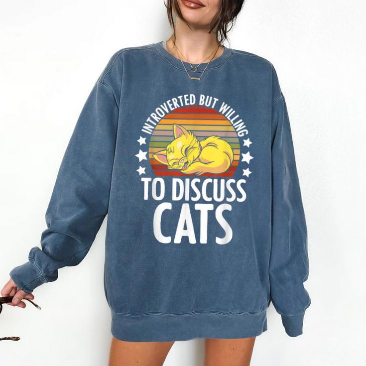 Introvert Cat Kitten Quote For Feline Whisperer Comfort Colors Sweatshirt