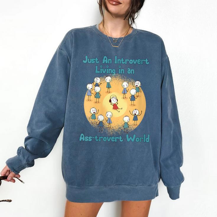 Introvert Extrovert Cartoon In Asstrovert World Comfort Colors Sweatshirt Introvert Extrovert Cartoon In Asstrovert World Comfort Colors Sweatshirt