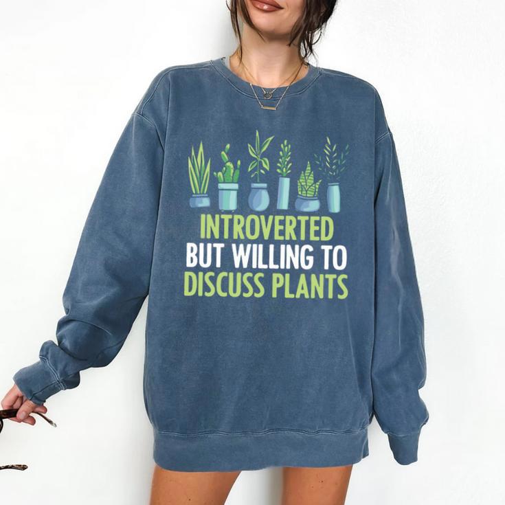 Introvert Farming Life Gardening For Geeky Plant Lover Comfort Colors Sweatshirt