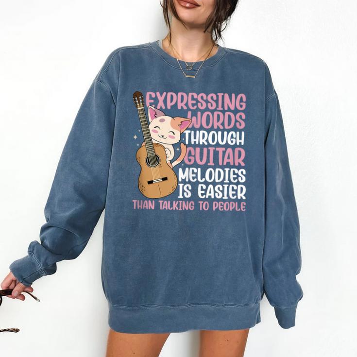 Introvert Guitarist Expressing Words Through Guitar Melody Comfort Colors Sweatshirt Introvert Guitarist Expressing Words Through Guitar Melody Comfort Colors Sweatshirt