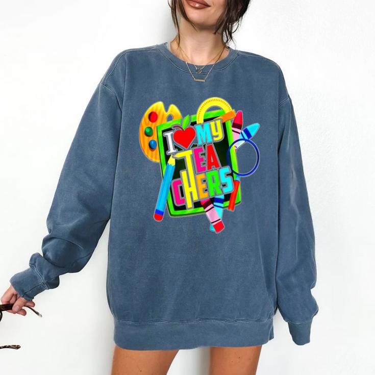 Kids Teens Graduation I Heart My Teachers I Love My Teachers Comfort Colors Sweatshirt