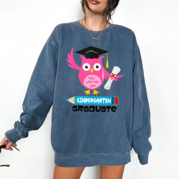 Kindergarten Graduation Tee Shirt Pink Owl T-Shir Comfort Colors Sweatshirt
