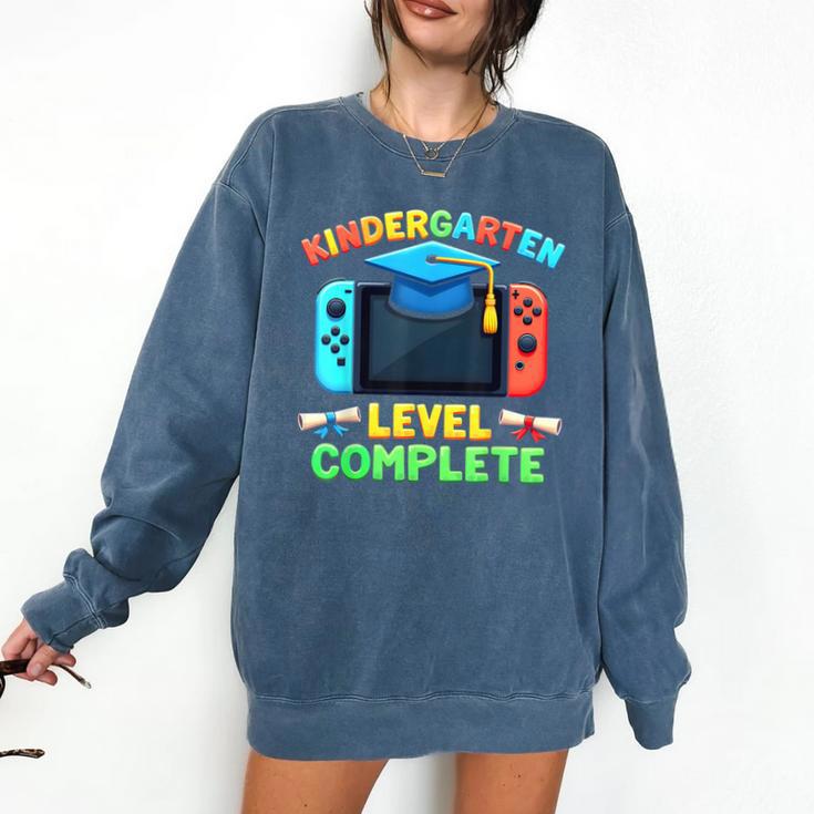 Kindergarten Level Complete Graduation Class 2025 Gamer Boys Comfort Colors Sweatshirt