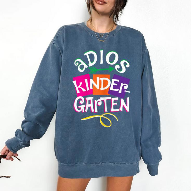 Last Day Of School Adios Kindergarten Graduation Kids Girls Comfort Colors Sweatshirt